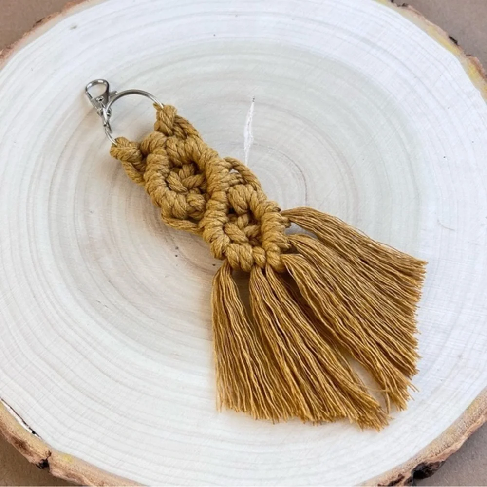 Macrame Keychain Boho Chic Style